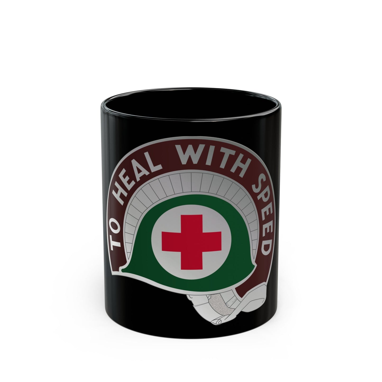 458 Surgical Hospital (U.S. Army) Black Coffee Mug-11oz-The Sticker Space