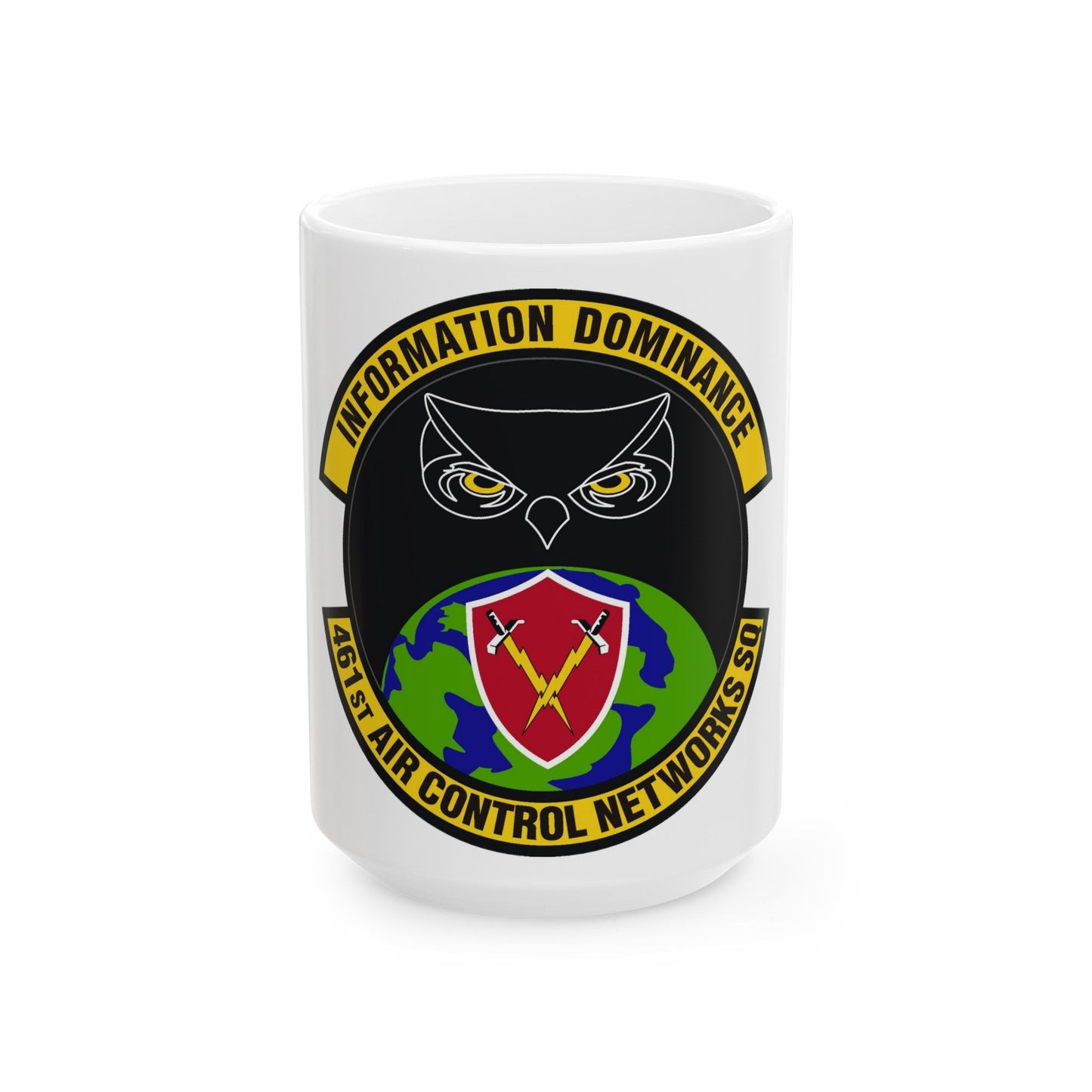 461st Air Control Networks Squadron (U.S. Air Force) White Coffee Mug-15oz-The Sticker Space