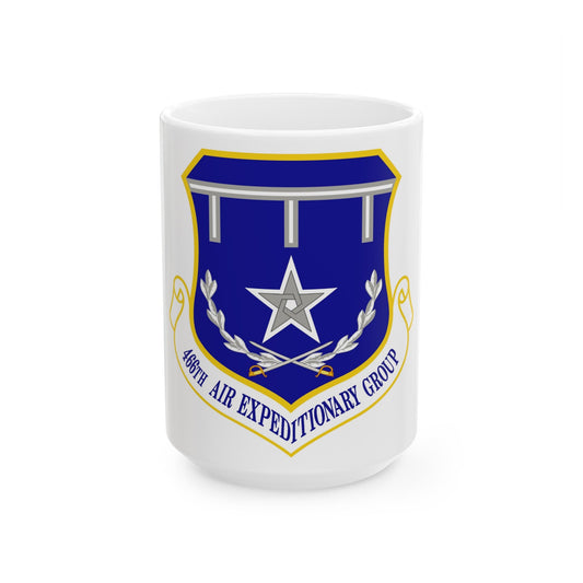 466th Air Expeditionary Group (U.S. Air Force) White Coffee Mug-15oz-The Sticker Space