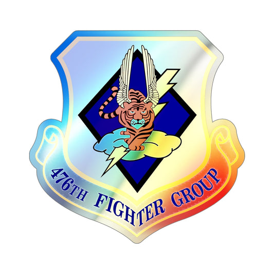 476 Fighter Group AFRC (U.S. Air Force) Holographic STICKER Die-Cut Vinyl Decal-6 Inch-The Sticker Space