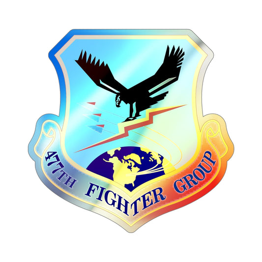 477th Fighter Group (U.S. Air Force) Holographic STICKER Die-Cut Vinyl Decal-6 Inch-The Sticker Space