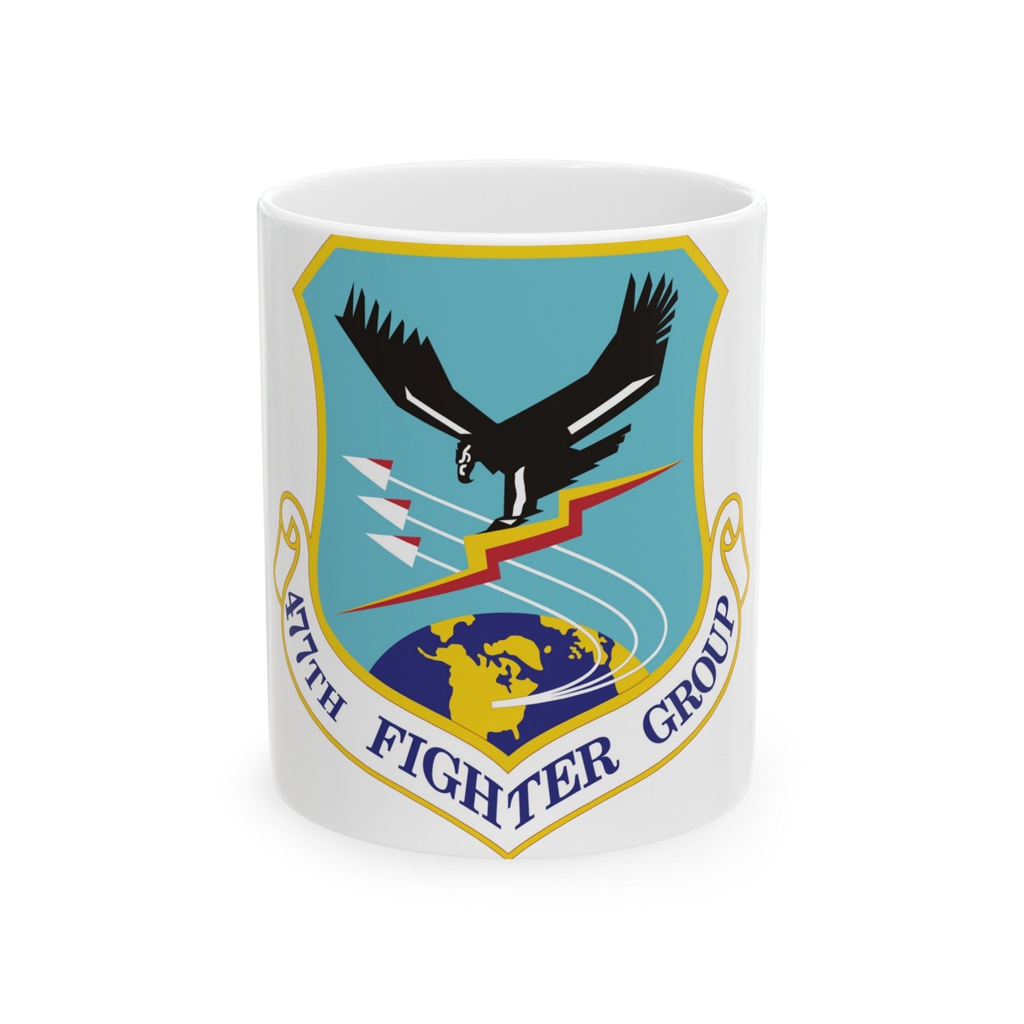 477th Fighter Group (U.S. Air Force) White Coffee Mug-11oz-The Sticker Space