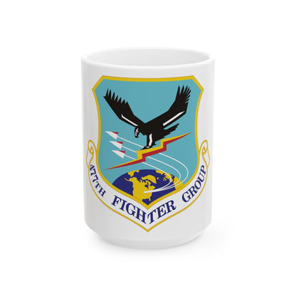 477th Fighter Group (U.S. Air Force) White Coffee Mug-15oz-The Sticker Space