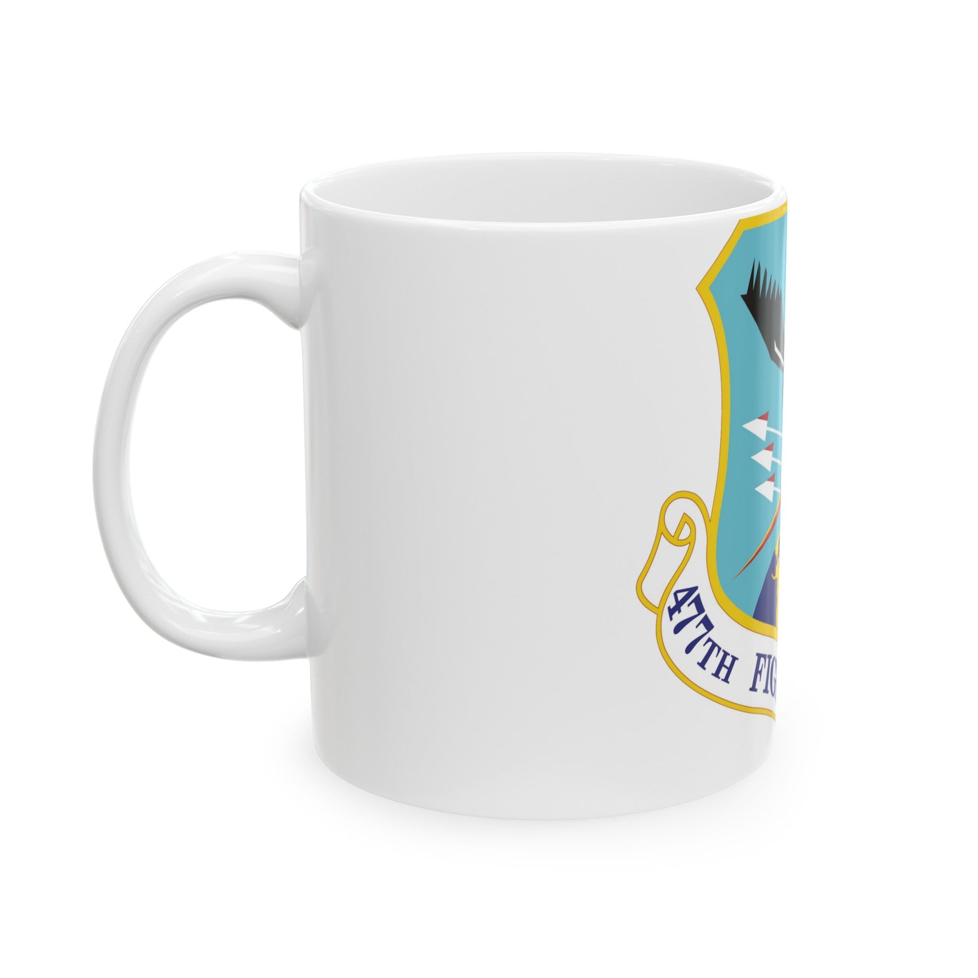 477th Fighter Group (U.S. Air Force) White Coffee Mug-The Sticker Space
