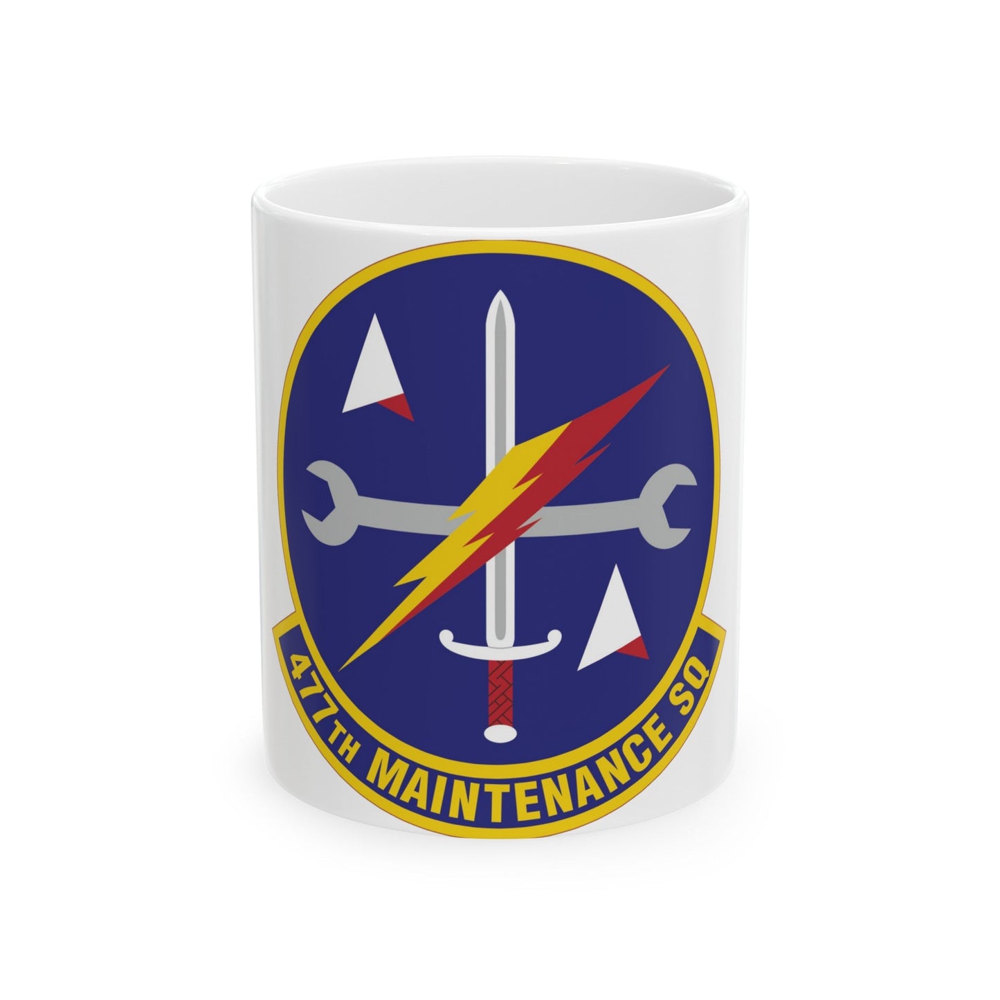 477th Maintenance Squadron (U.S. Air Force) White Coffee Mug-11oz-The Sticker Space