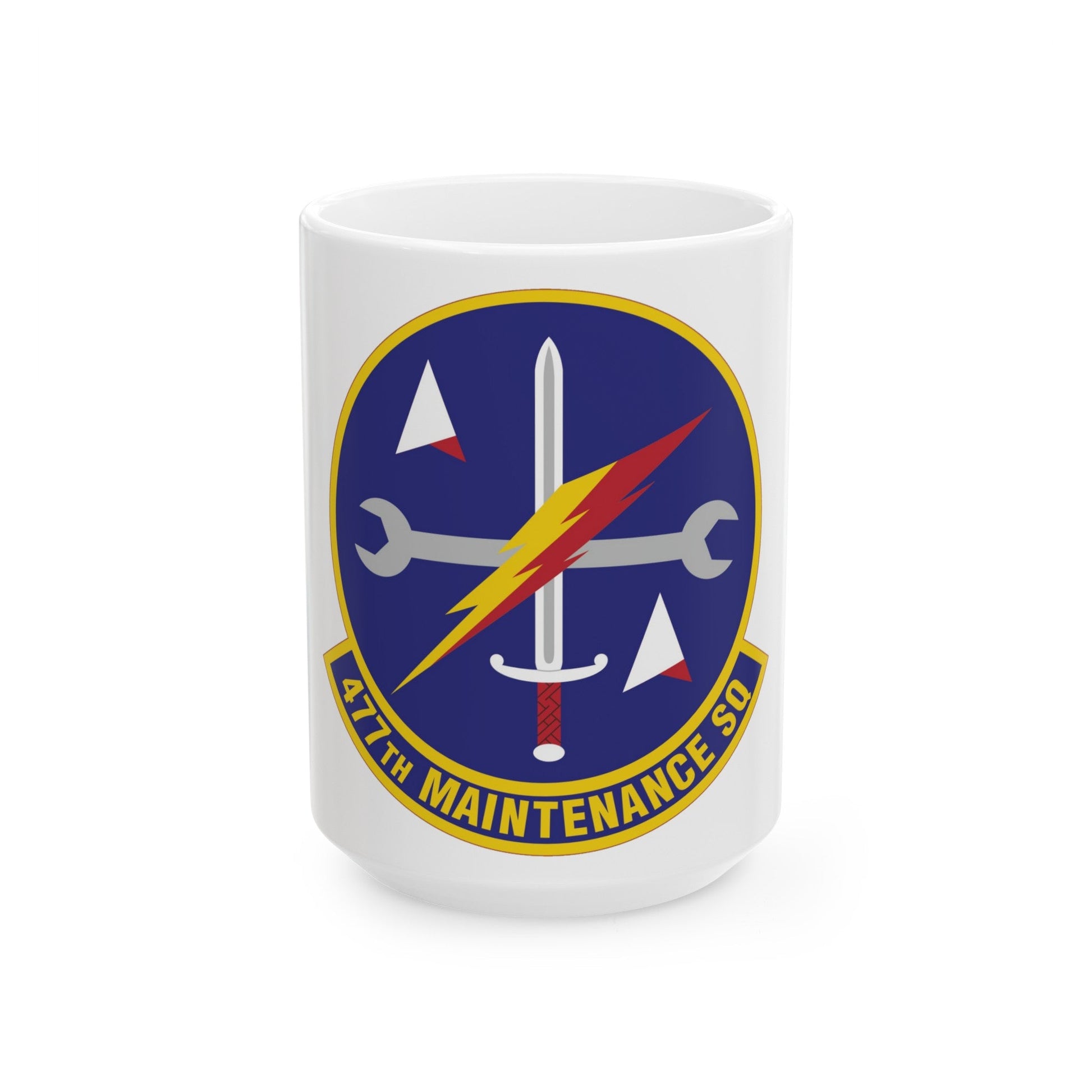 477th Maintenance Squadron (U.S. Air Force) White Coffee Mug-15oz-The Sticker Space