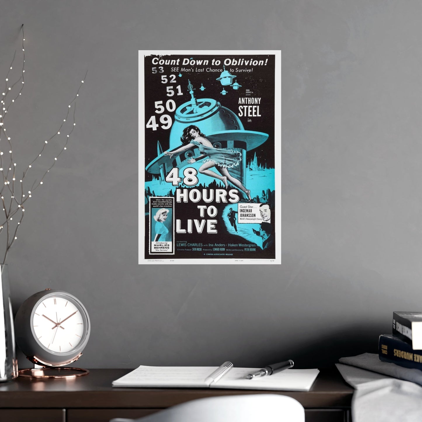 48 HOURS TO LIVE 1959 - Paper Movie Poster-The Sticker Space