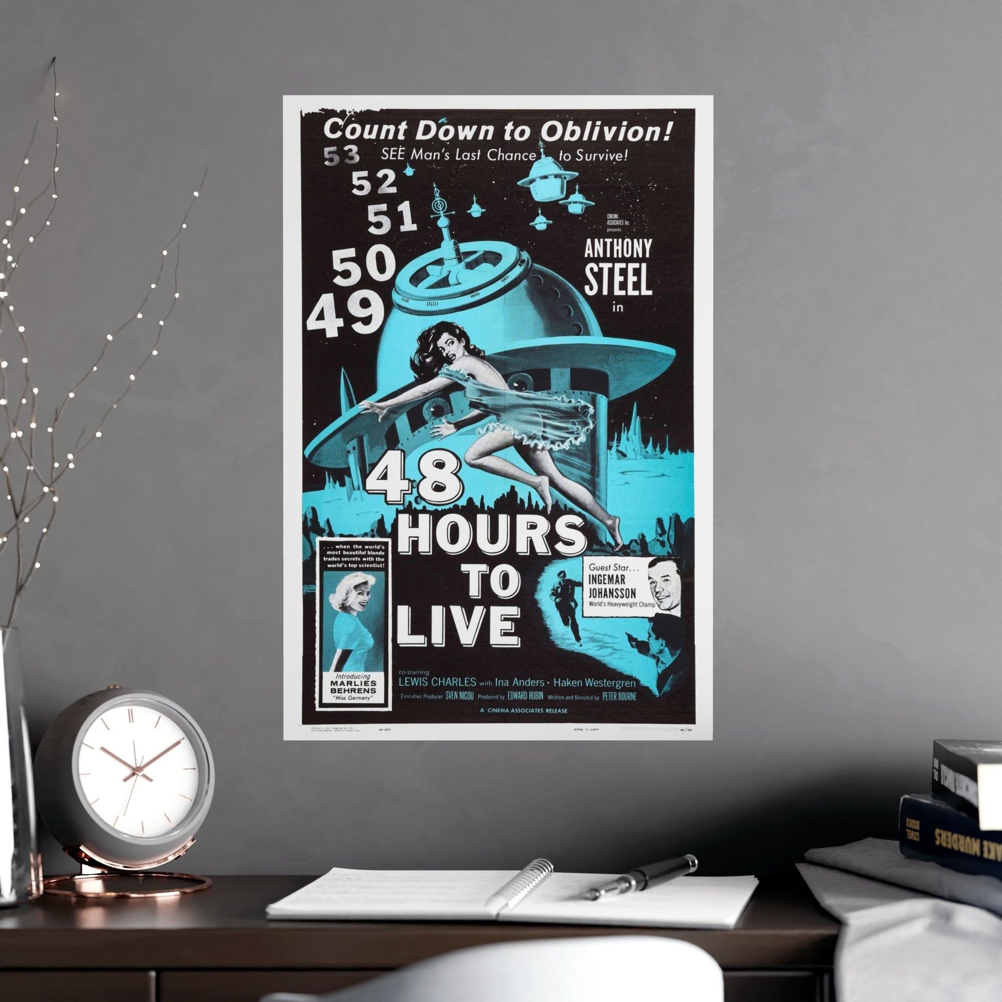 48 HOURS TO LIVE 1959 - Paper Movie Poster-The Sticker Space
