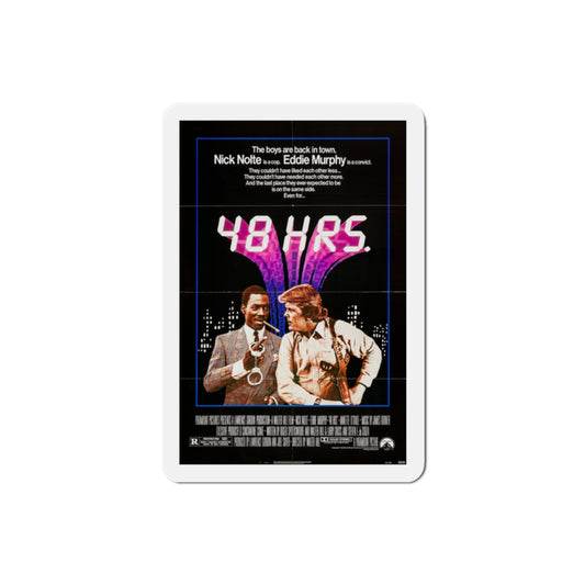 48 Hrs 1982 Movie Poster Die-Cut Magnet-2" x 2"-The Sticker Space