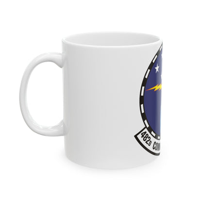 482d Communications Squadron (U.S. Air Force) White Coffee Mug-The Sticker Space