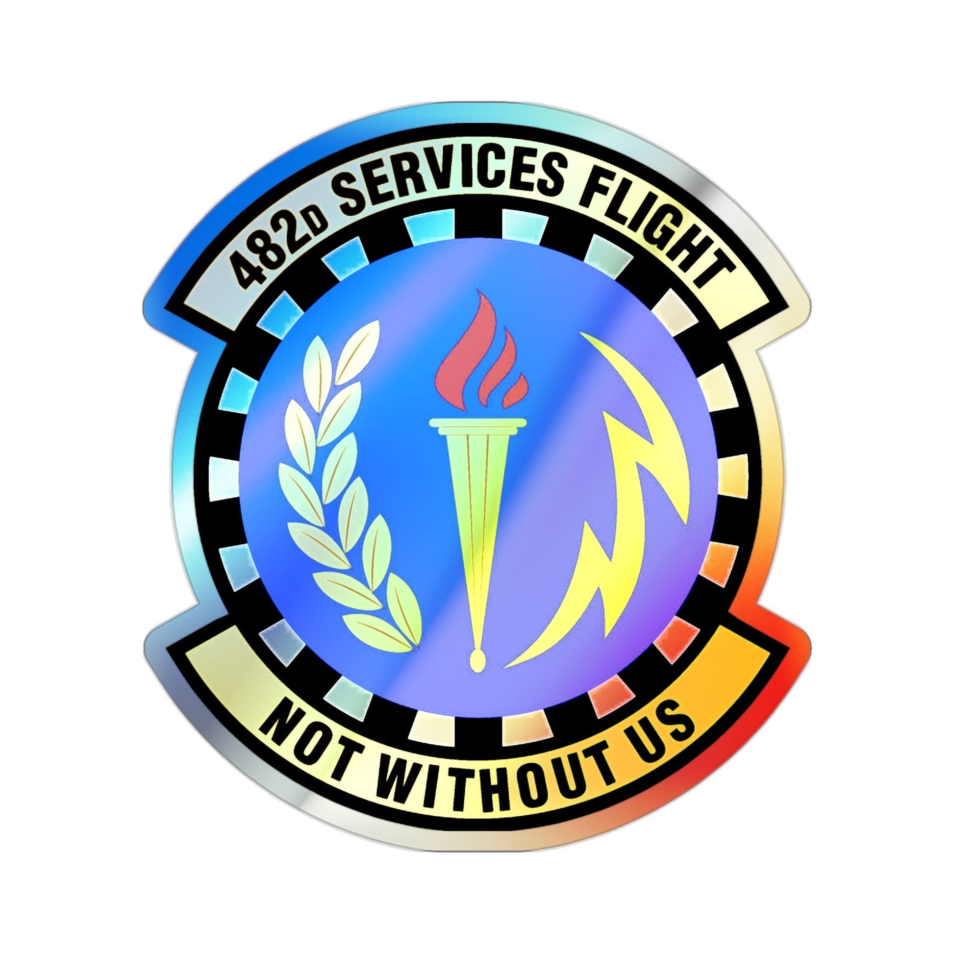 482d Services Flight (U.S. Air Force) Holographic STICKER Die-Cut Vinyl Decal-2 Inch-The Sticker Space