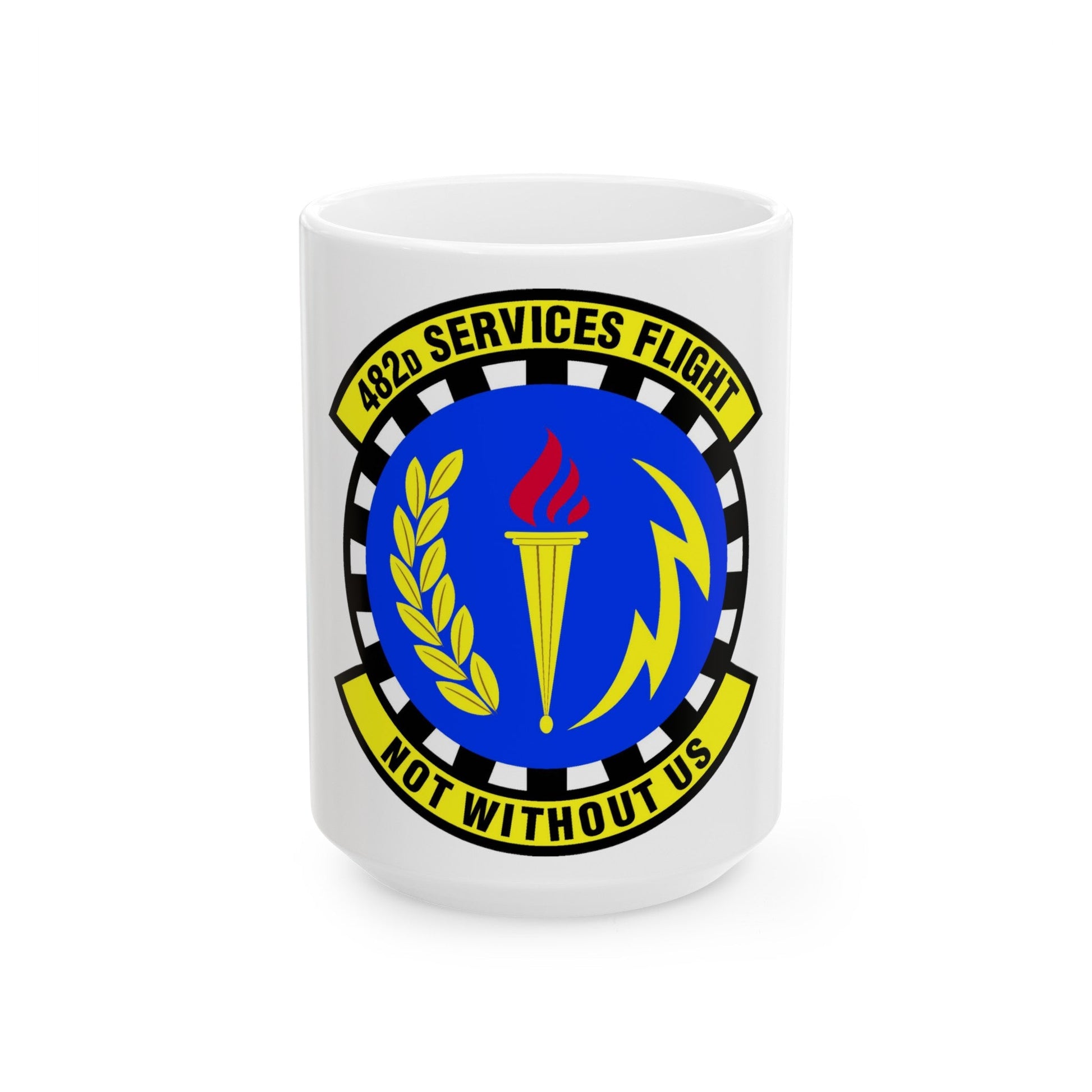 482d Services Flight (U.S. Air Force) White Coffee Mug-15oz-The Sticker Space
