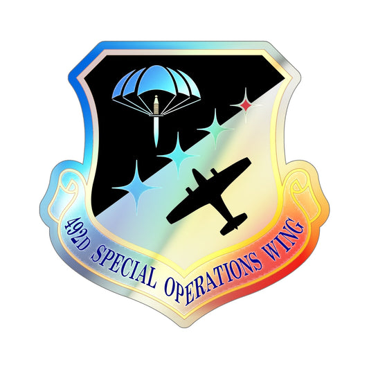 492 Special Operations Wing AFSOC (U.S. Air Force) Holographic STICKER Die-Cut Vinyl Decal-6 Inch-The Sticker Space