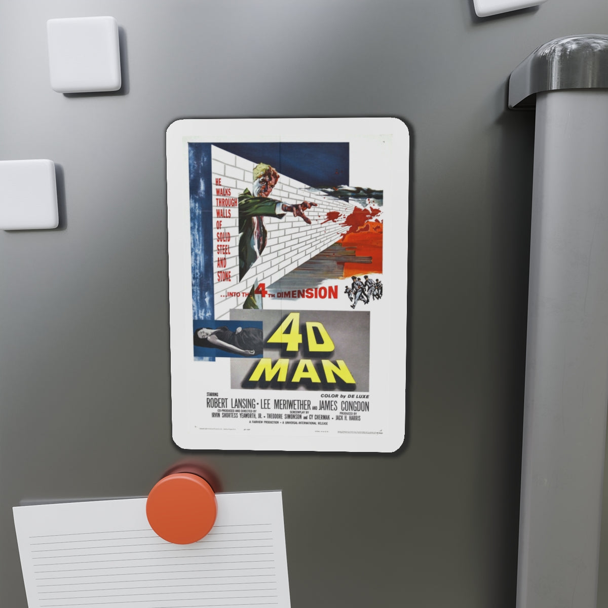 4D MAN 1959 Movie Poster - Die-Cut Magnet-The Sticker Space