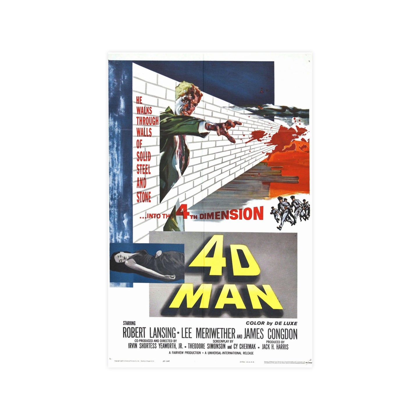 4D MAN 1959 - Paper Movie Poster-11″ x 17″ (Vertical)-The Sticker Space