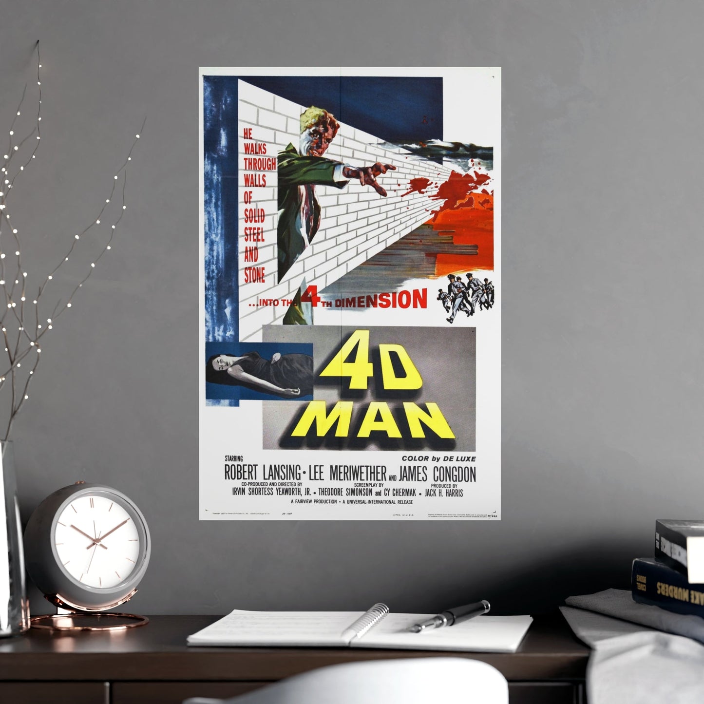 4D MAN 1959 - Paper Movie Poster-The Sticker Space