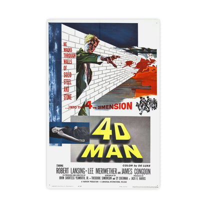 4D MAN 1959 - Paper Movie Poster-16″ x 24″ (Vertical)-The Sticker Space
