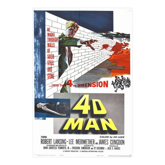 4D MAN 1959 - Paper Movie Poster-24″ x 36″ (Vertical)-The Sticker Space