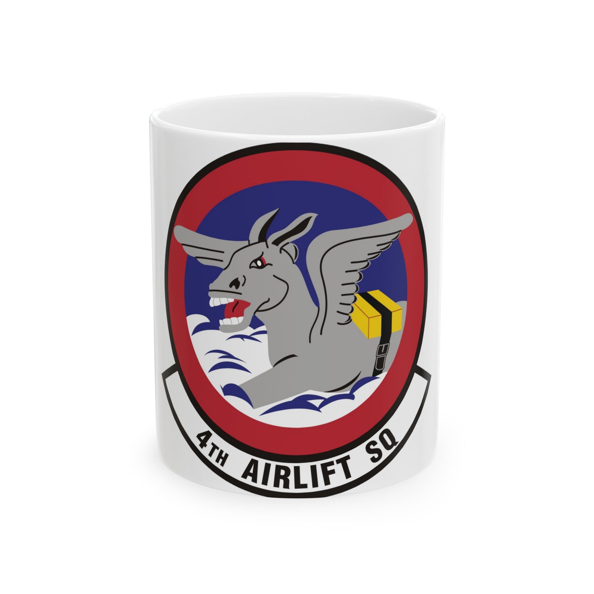 4th Airlift Squadron (U.S. Air Force) White Coffee Mug-11oz-The Sticker Space