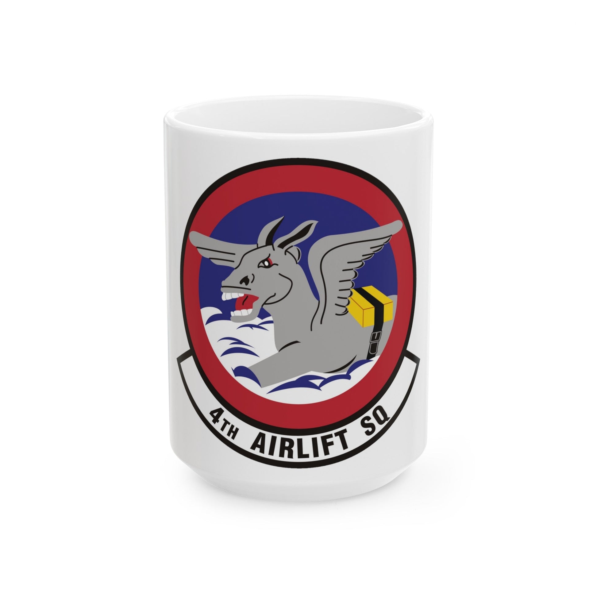 4th Airlift Squadron (U.S. Air Force) White Coffee Mug-15oz-The Sticker Space