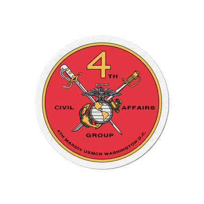 4th Civil Affairs Group (USMC) Die-Cut Magnet-2 Inch-The Sticker Space
