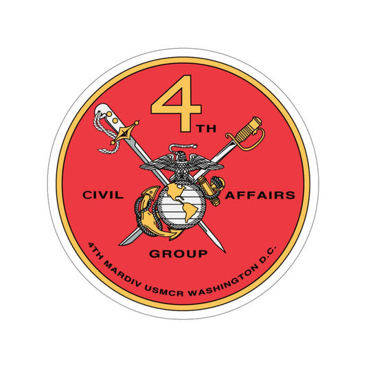 4th Civil Affairs Group (USMC) STICKER Vinyl Die-Cut Decal-6 Inch-The Sticker Space