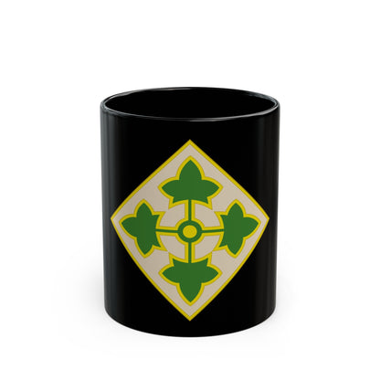 4th Infantry Division CSIB2 (U.S. Army) Black Coffee Mug-11oz-The Sticker Space
