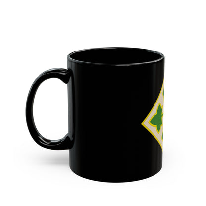 4th Infantry Division CSIB2 (U.S. Army) Black Coffee Mug-The Sticker Space