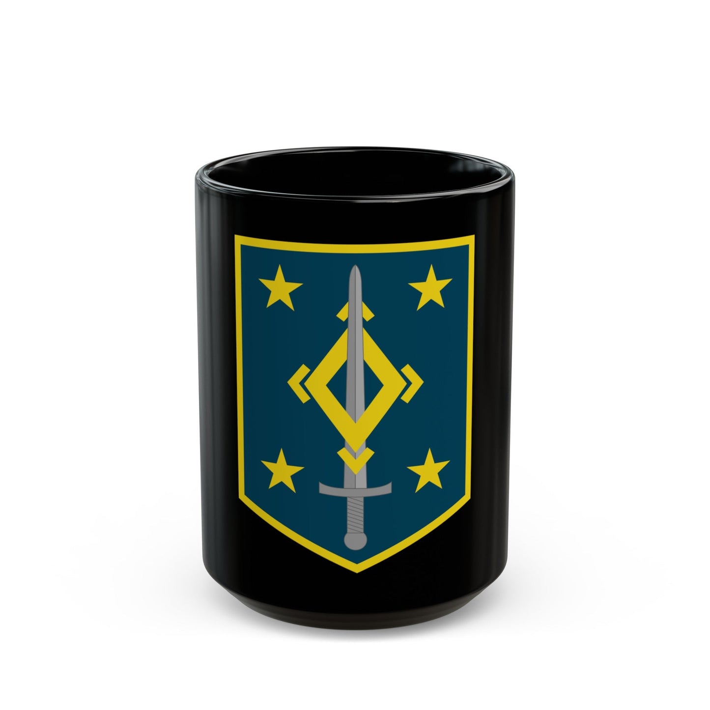 4th Maneuver Enhancement Brigade (U.S. Army) Black Coffee Mug-15oz-The Sticker Space