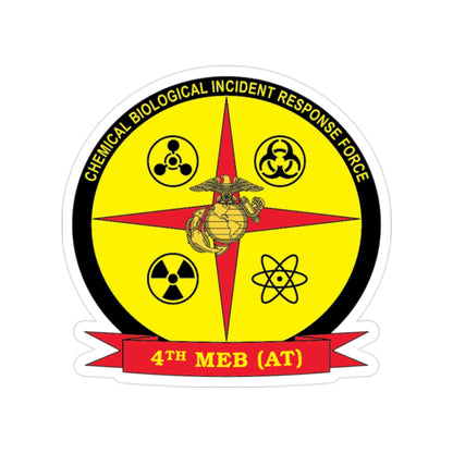 4th Marine Expeditionary Brigade Antiterrorism Chemical Biological Incident Response Force MEB AT CBIRF (USMC) Transparent STICKER Die-Cut Vinyl Decal-2 Inch-The Sticker Space