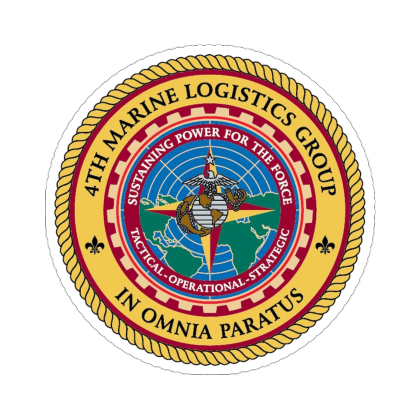 4th MLG 4th Marine Logistics Group (USMC) STICKER Vinyl Die-Cut Decal-2 Inch-The Sticker Space