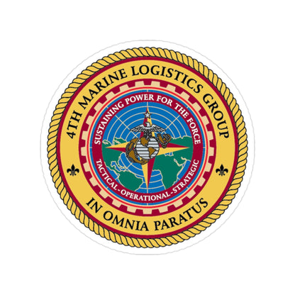 4th MLG 4th Marine Logistics Group (USMC) Transparent STICKER Die-Cut Vinyl Decal-2 Inch-The Sticker Space