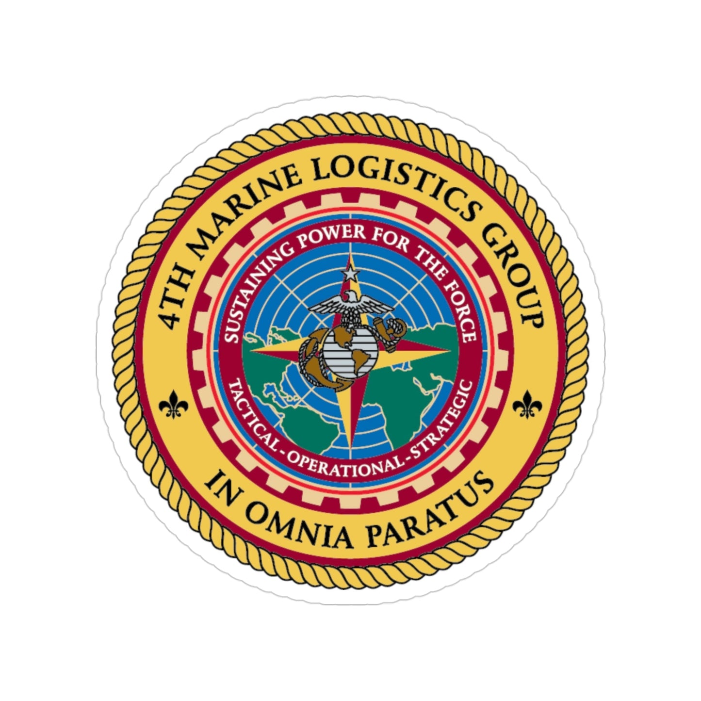 4th MLG 4th Marine Logistics Group (USMC) Transparent STICKER Die-Cut Vinyl Decal-3 Inch-The Sticker Space