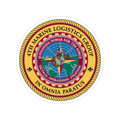 4th MLG 4th Marine Logistics Group (USMC) Transparent STICKER Die-Cut Vinyl Decal-3 Inch-The Sticker Space