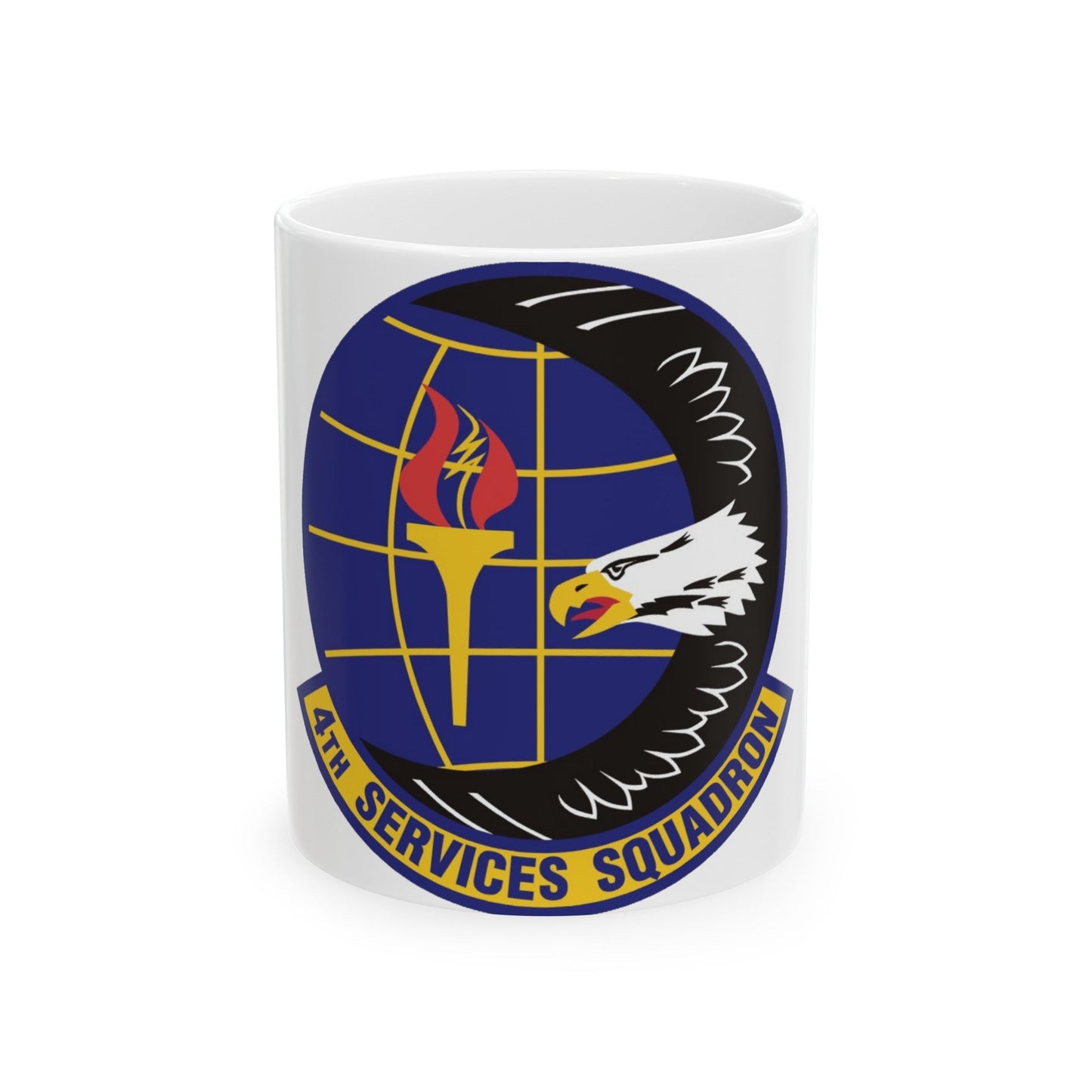 4th Services Squadron (U.S. Air Force) White Coffee Mug-11oz-The Sticker Space