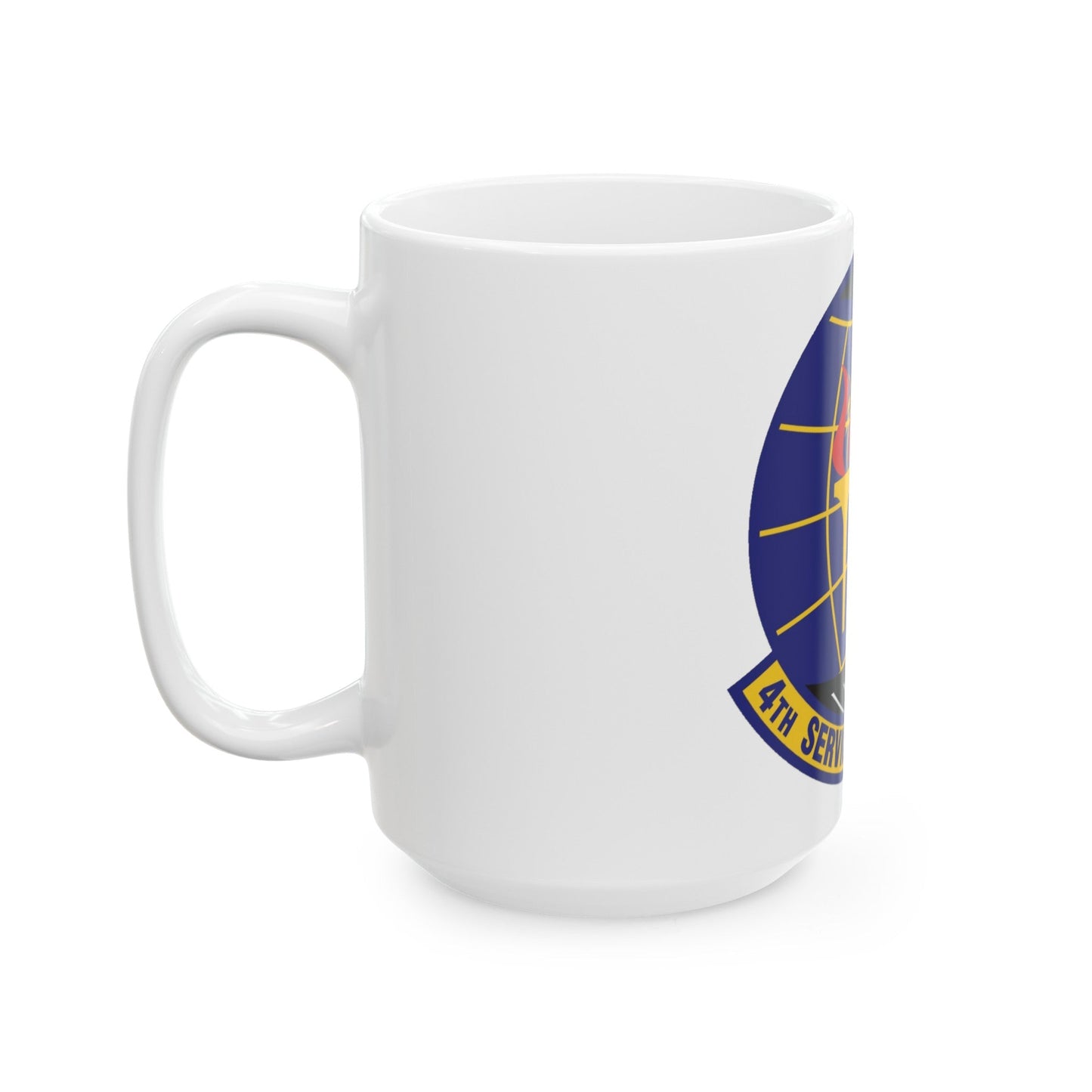4th Services Squadron (U.S. Air Force) White Coffee Mug-The Sticker Space