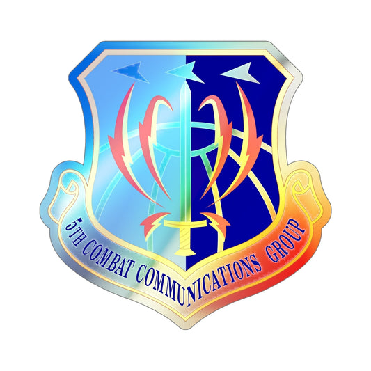 5 Combat Communications Group ACC (U.S. Air Force) Holographic STICKER Die-Cut Vinyl Decal-6 Inch-The Sticker Space