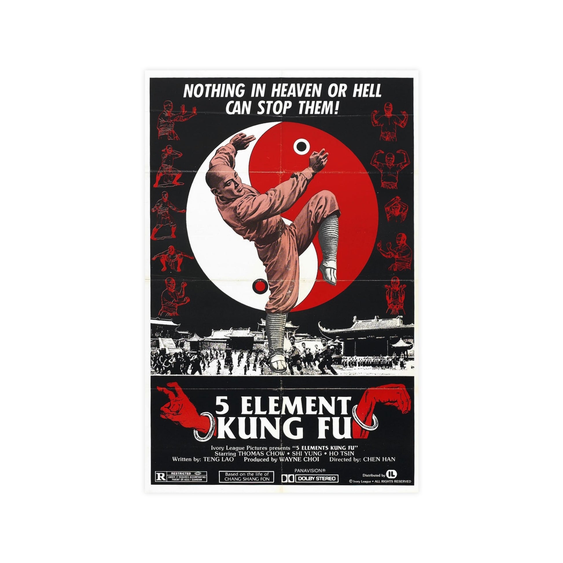 5 ELEMENT KUNG FU 1978 - Paper Movie Poster-11″ x 17″ (Vertical)-The Sticker Space