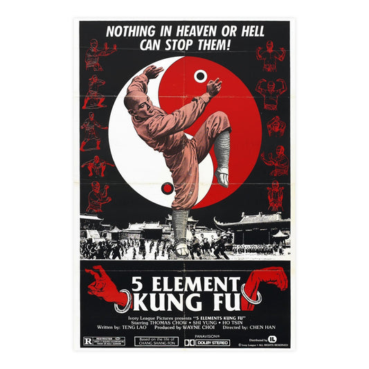 5 ELEMENT KUNG FU 1978 - Paper Movie Poster-24″ x 36″ (Vertical)-The Sticker Space