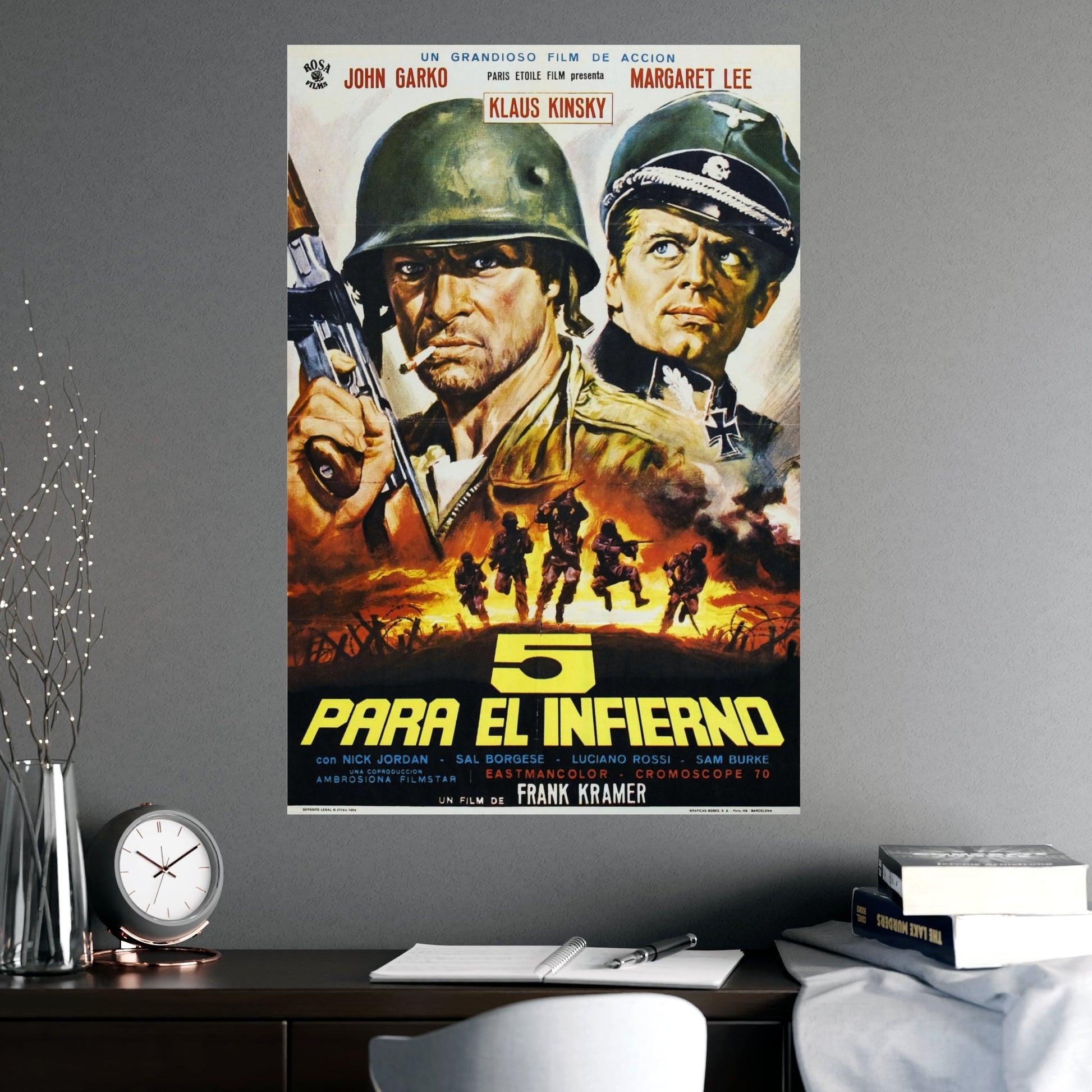 5 FOR HELL 1969 - Paper Movie Poster-The Sticker Space