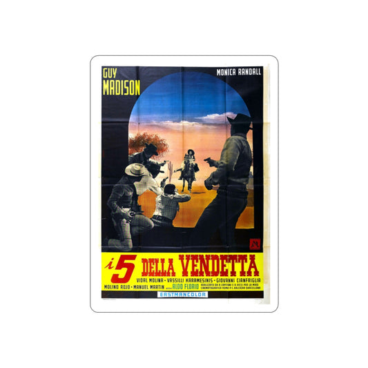 5 FOR REVENGE 1966 Movie Poster STICKER Vinyl Die-Cut Decal-2 Inch-The Sticker Space