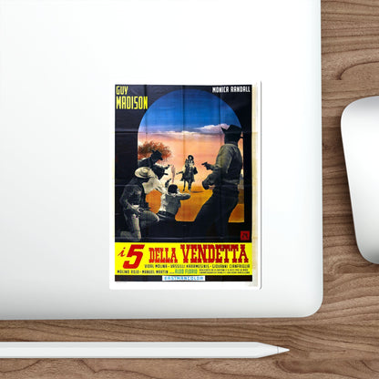 5 FOR REVENGE 1966 Movie Poster STICKER Vinyl Die-Cut Decal-The Sticker Space