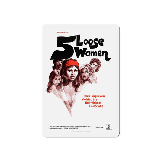 5 LOOSE WOMEN 1974 Movie Poster - Die-Cut Magnet-6 × 6"-The Sticker Space
