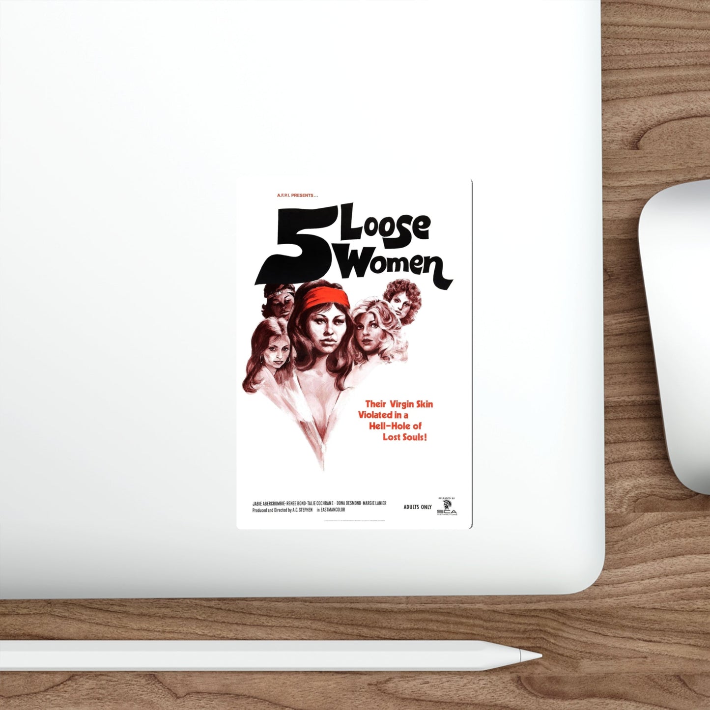 5 LOOSE WOMEN 1974 Movie Poster STICKER Vinyl Die-Cut Decal-The Sticker Space