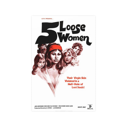 5 LOOSE WOMEN 1974 - Paper Movie Poster-12″ x 18″ (Vertical)-The Sticker Space