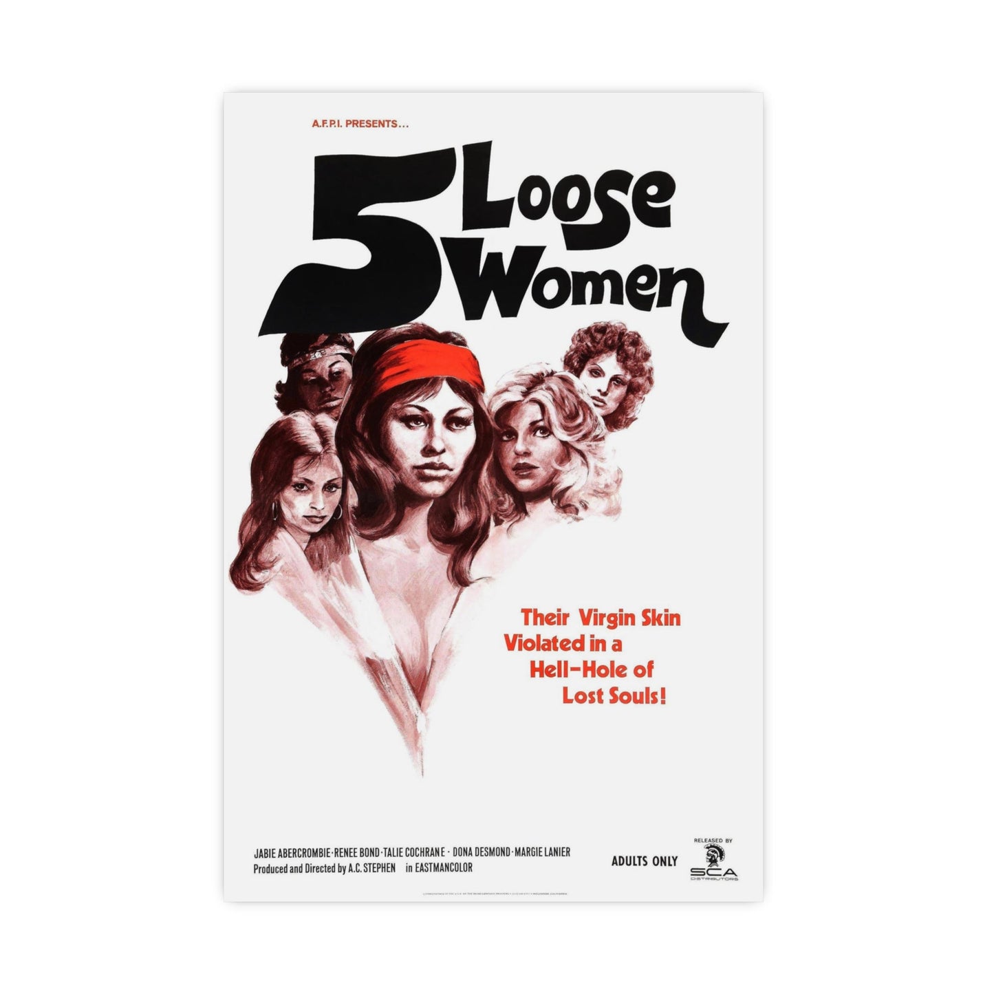 5 LOOSE WOMEN 1974 - Paper Movie Poster-16″ x 24″ (Vertical)-The Sticker Space