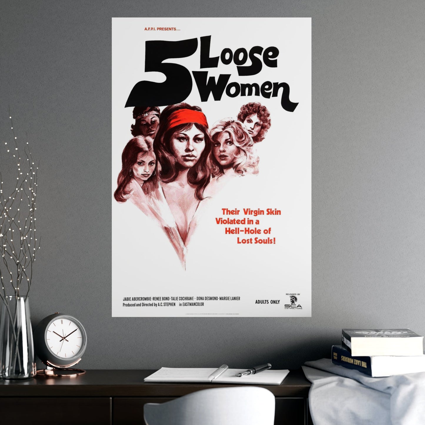 5 LOOSE WOMEN 1974 - Paper Movie Poster-The Sticker Space