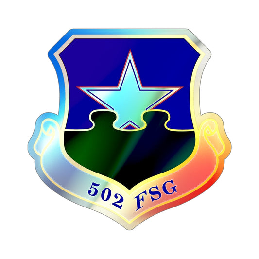 502d Force Support Group (U.S. Air Force) Holographic STICKER Die-Cut Vinyl Decal-6 Inch-The Sticker Space