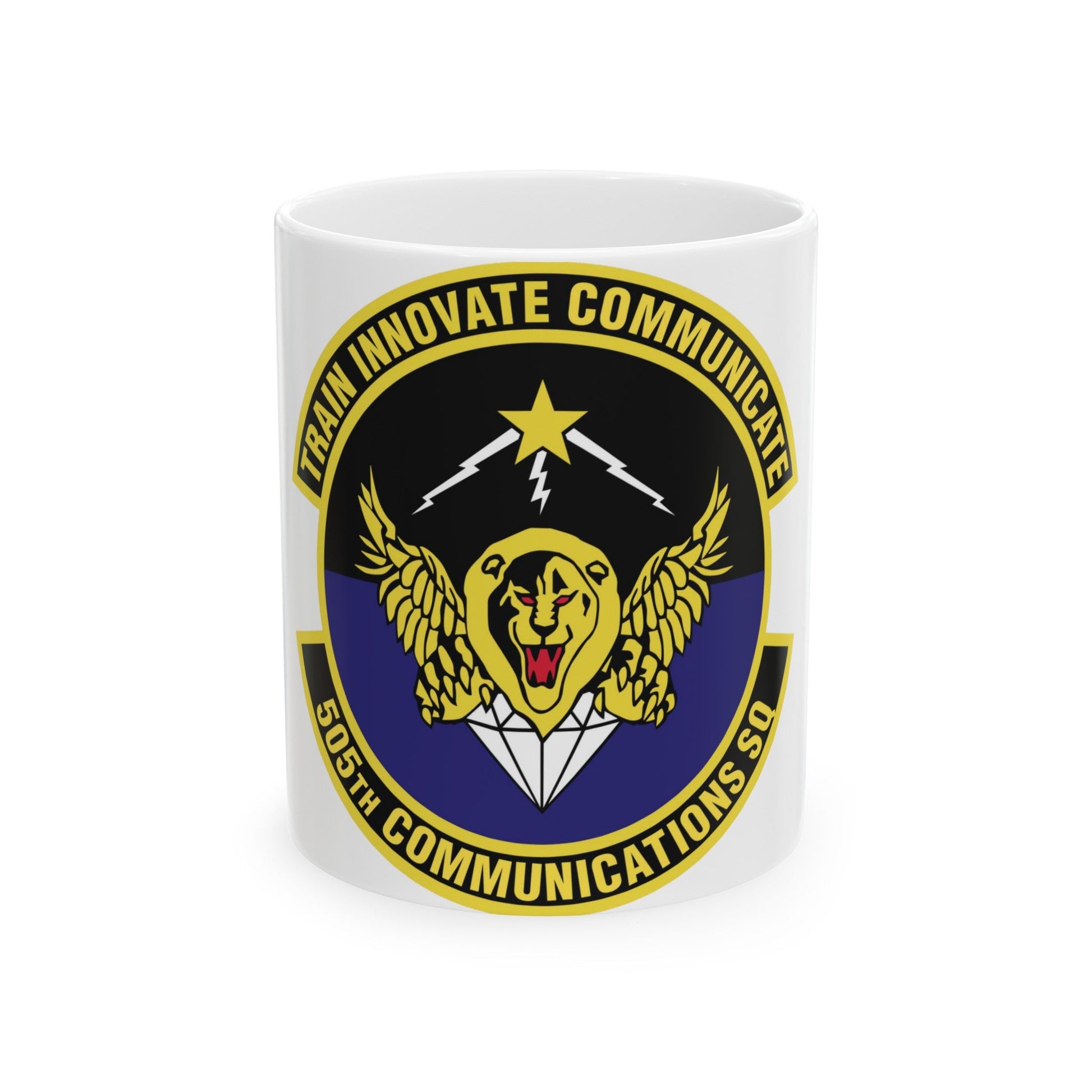 505th Communications Squadron (U.S. Air Force) White Coffee Mug-11oz-The Sticker Space
