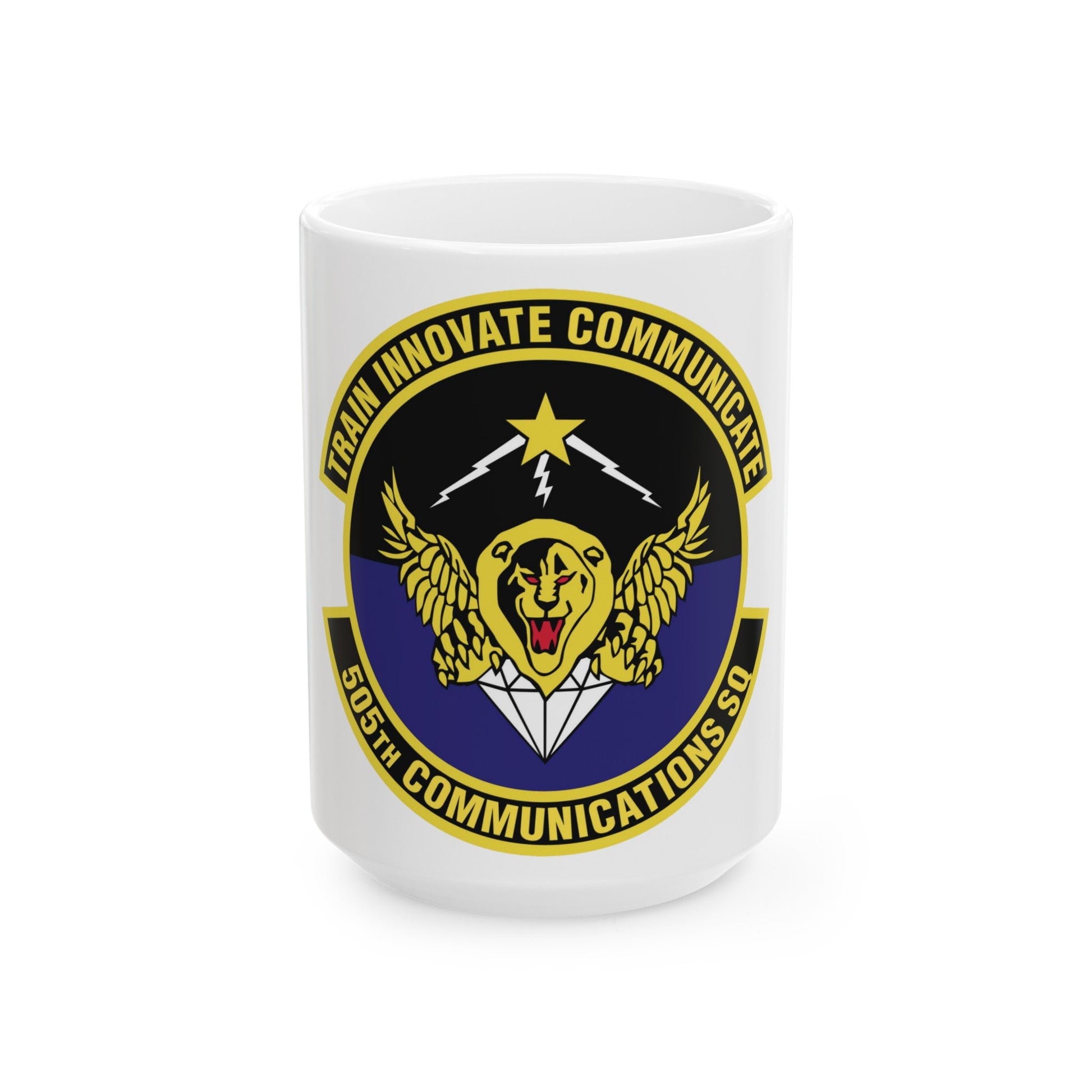 505th Communications Squadron (U.S. Air Force) White Coffee Mug-15oz-The Sticker Space
